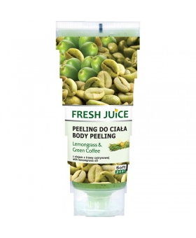 Fresh Juice - Żel peelingujący do ciała - Lemongrass & Green Coffee - z olejkiem z trawy cytrynowej, 200ml